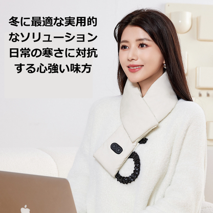 USBで温まる電熱マフラー